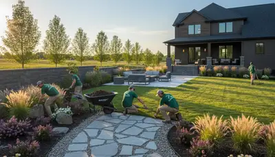 Landscaping services in Peoria, IL for lawn care, garden maintenance, and yard cleanup