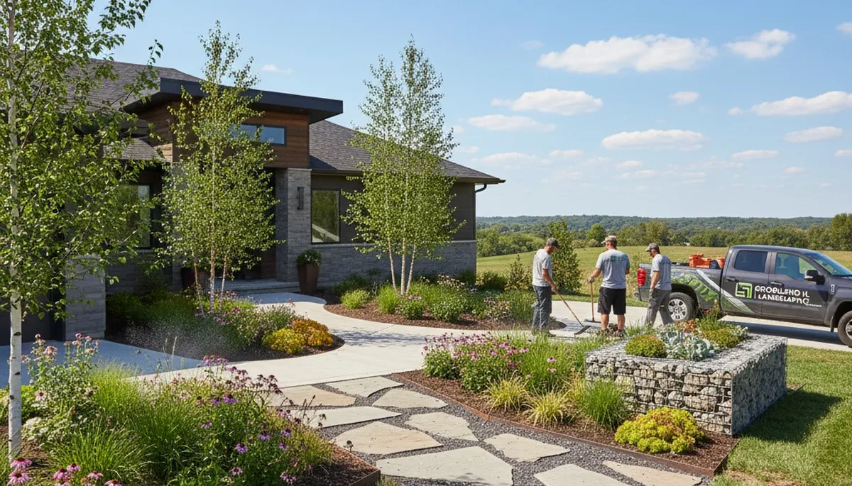 Landscaping services in Peoria, IL for residential lawn care and yard maintenance