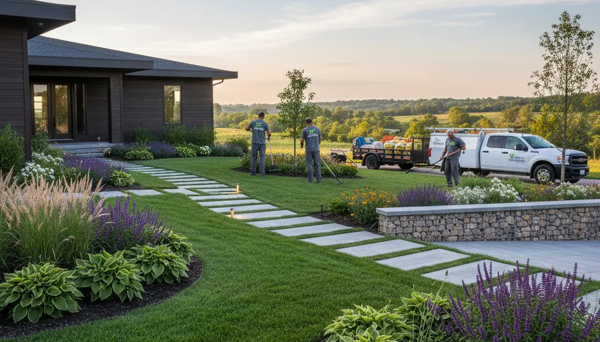 Landscaping services in Peoria, IL for lawn care, yard maintenance, and outdoor property upkeep