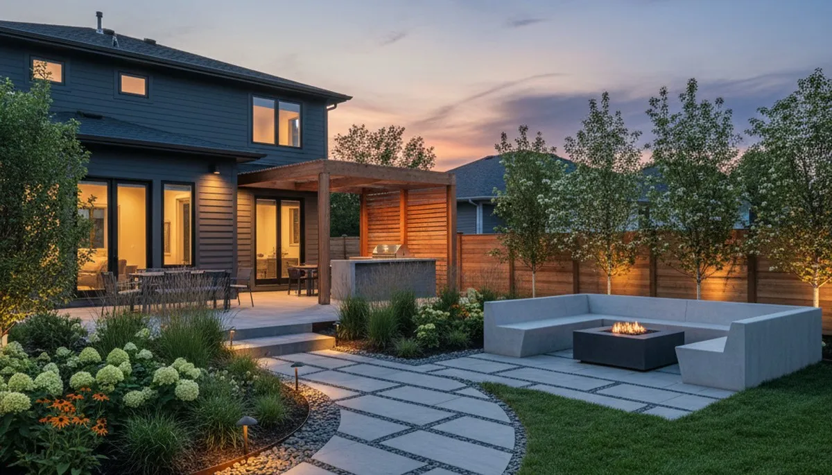 Landscaping crew providing lawn care services in Peoria, IL