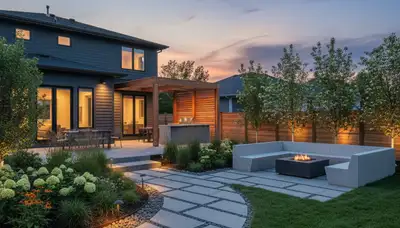 Landscaping crew providing lawn care services in Peoria, IL