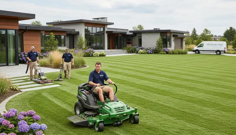 Professional lawn mowing service in Peoria, IL by Chop Chop Landscaping keeping yards neat and green